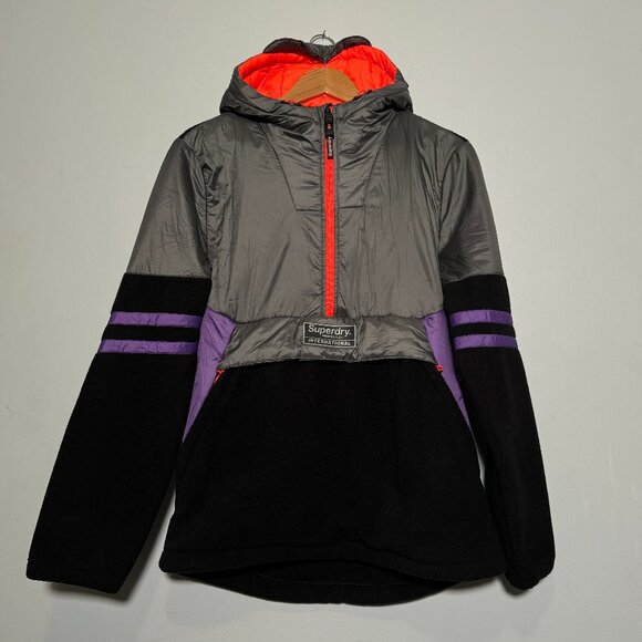 Original Fuji Superdry Jacket Coat Hooded Polar International Overhead M - Picture 3 of 7